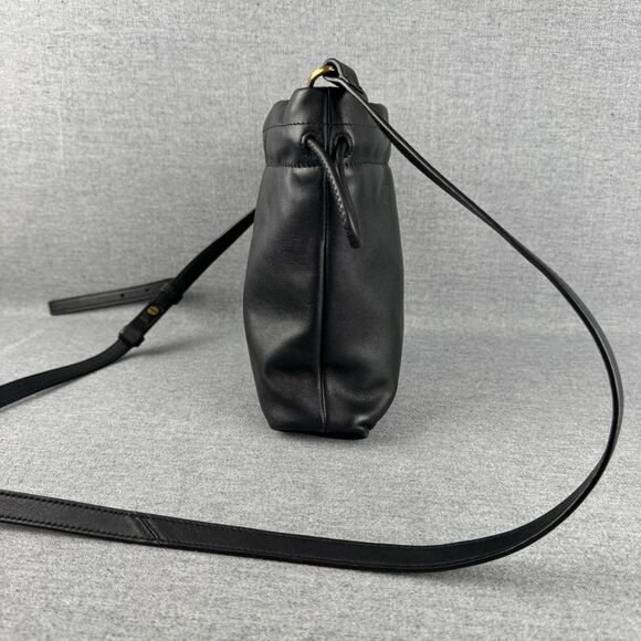 Fossil Crossbody Bag Small Black Leather Festival‎ Beachy Boho Bucket Bag - Picture 8 of 16